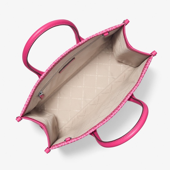 Michael Kors Mirella Medium Ombré Logo EW Tote Bag 
Dragonfruit 
NWT - Picture 3 of 14